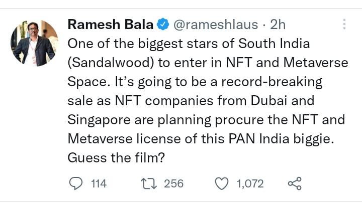 Will this Pan India movie break all NFT sale records?